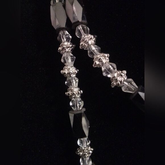 Versatile Magnetic Hematite & Silver Beaded Wrap Necklace - Picture 5 of 5